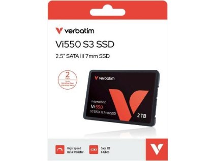 VERBATIM SSD Vi550 S3 2TB SATA III, 2.5” W 550/ R 500 MB/s