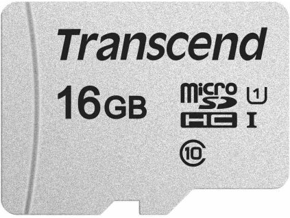 Karta TRANSCEND MicroSDHC 16GB 300S, UHS-I U1 + adaptér