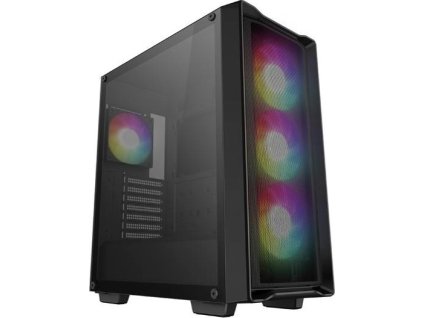 DEEPCOOL Case CC560 MESH V2, ATX, ARGB, Průhledná bočnice, 4x120mm Fan, černá