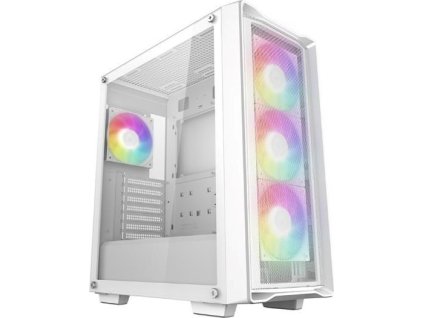 DEEPCOOL Case CC560 MESH V2 WH, ATX, ARGB, Průhledná bočnice, 4x120mm Fan, bílá
