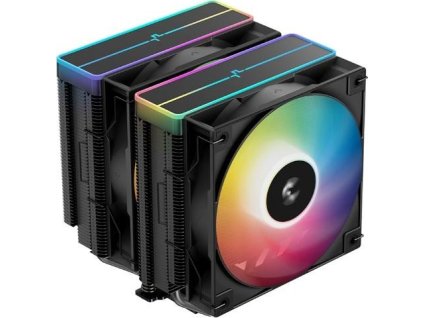 DEEPCOOL CPU Chladič AG620 BK ARGB V2, 2x120mm, LGA1851, AM5, černá