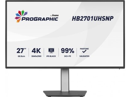 iiyama ProGraphic/HB2701UHSNP-B1/27"/IPS/4K UHD/60Hz/4ms/Černá/3R