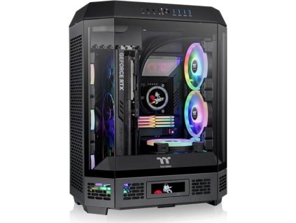 THERMALTAKE Case The Tower 600, ATX, Průhledná bočnice, 2x 140mm Fan, černá