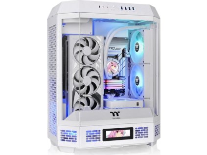 THERMAL TAKE Case The Tower 600, ATX, Průhledná bočnice, 2x 140mm Fan, bílá