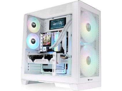 THERMAL TAKE Case View 390 Air, ATX, Průhledná bočnice, 2x 120mm Fan, bílá