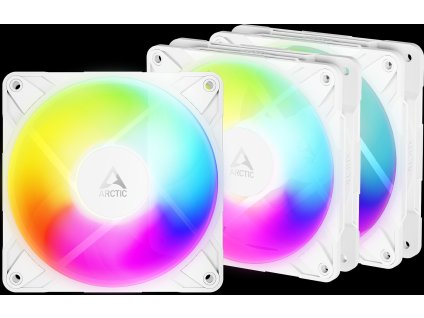 ARCTIC P12 Pro Reverse A-RGB (White) - 120mm White Color Case Fan with A-RGB - Reverse Impeller Desi