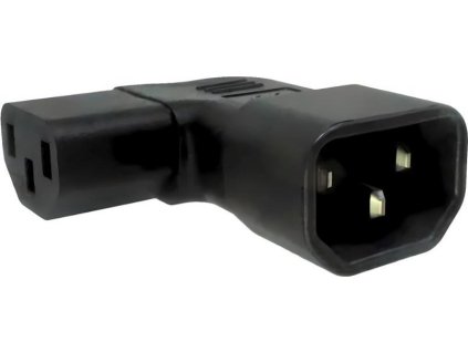 Adaptér úhlový na stranu IEC C13 na IEC C14 napětí 230V, 10A