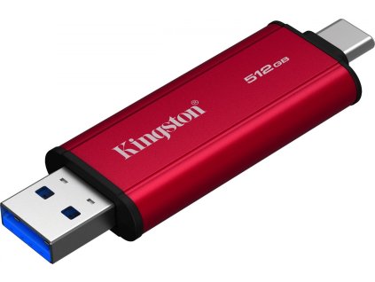 Kingston Dual Portable/512GB/SSD/Externí/Červená/5R