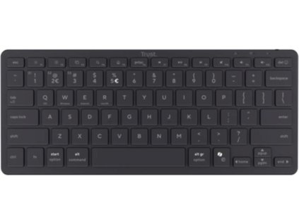 TRUST Klávesnice Nado II, Membránová, Bezdrátová, černá