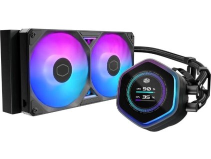 Cooler Master vodní chladič MasterLiquid Atmos II LCD 240, 2x120mm, LGA1851, AM5, černá