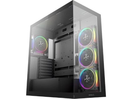 DEEPCOOL Case CG580 4F V2, ATX, Průhledná bočnice, 4x120mm ARGB, černá