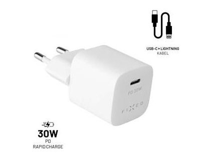 FIXED nab.,USB-C, USB-C/Lightning,1.2m, MFI, 30W