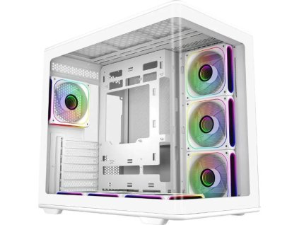 Cooler Master case Elite 600, ATX, Průhledná bočnice, 7x 120mm ARGB Fan, Bílá