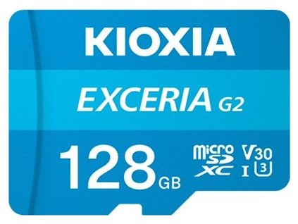 KIOXIA microSDXC Karta EXCERIA G2 128GB, UHS-I U3 V30, s Adaptérem