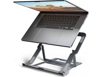 AXAGON STND-LAG, hliníkový stojan pre notebooky 10"-17.3", nastaviteľná výška, sivý