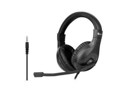 C-TECH Sluchátka MHS-05, 3,5mm jack, k PC, černá