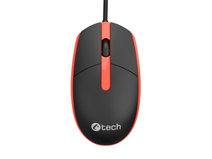 Myš C-TECH WM-10, černočervená, USB