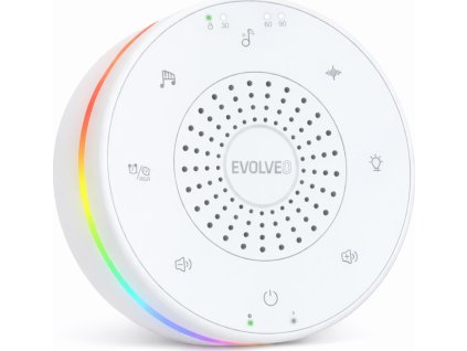 EVOLVEO Nubiloo – uspávací modul s bílým šumem, ukolébavkami a barevným světlem na dobrou noc