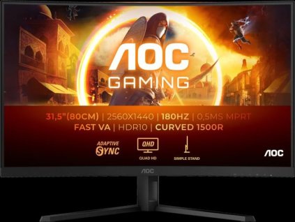 AOC MT VA LCD WLED 31,5" CQ32G4VE - Fast VA panel, 2560x1440, 2xHDMI, DP, zakriven
