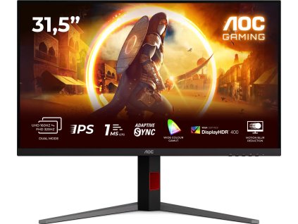 AOC Gaming/U32G4U/31,5"/IPS/4K UHD/160Hz/0,5ms/Černá/3R