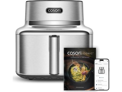 Cosori Iconic Single chytrá horkovzdušná fritéza 6,2 L nerez