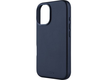 FIXED MagLeather kožený kryt iPhone 16, modrý