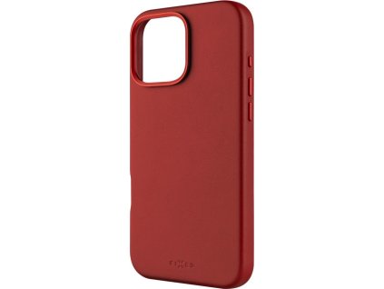 FIXED MagLeather kožený kryt iPhone 16PM červený