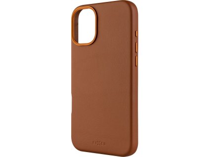 FIXED MagLeather kožený kryt iPhone 16+ hnědý