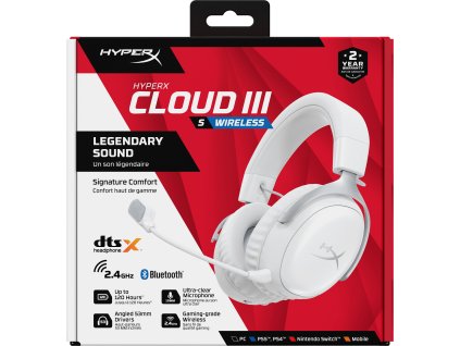 HyperX Cloud III S Wireless White Gaming Headset