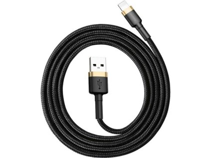 Baseus datový kabel Cafule Lightning 1m 2,4A zlato-černý