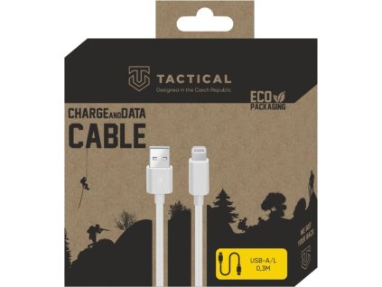 Tactical Smooth Thread Cable USB-A/Lightning 0.3m White