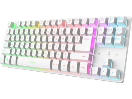 Trust GXT831 Thado TKL/Bezdrátové USB/US/Bílá