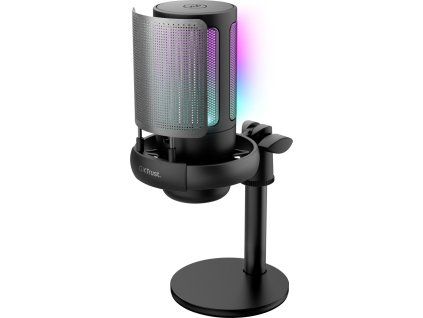 TRUST mikrofon GXT238 Auron, USB-C, RGB, černá
