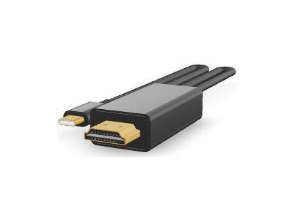 adaptér USB-C na HDMI-samec, 4K 60Hz, 2 m, čierny, Cablexpert