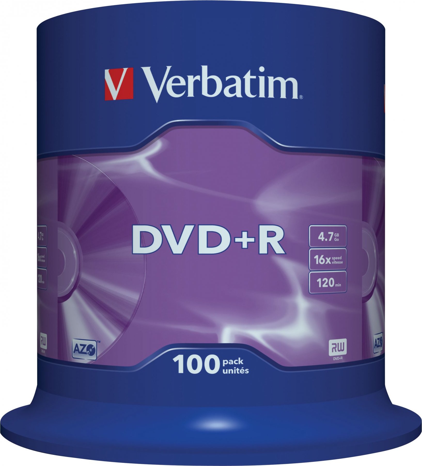 VERBATIM DVD+R(100-balenie)Vreteno/General Retail/16x/4.7GB