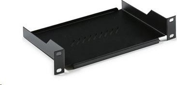 TRITON Polička s perforáciou 10", hĺbka 150 mm, vrátane montážnej sady, čierna