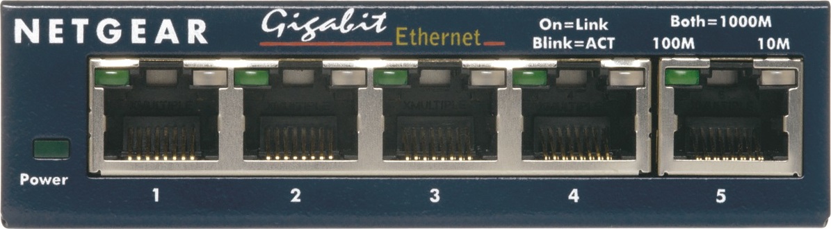 Netgear GS105 ProSafe 5-portový gigabitový stolový prepínač bez správy