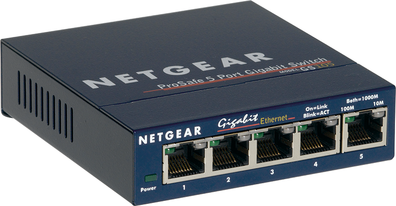 Netgear GS105 ProSafe 5-portový gigabitový stolový prepínač bez správy
