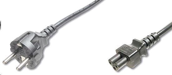 Napájací kábel PREMIUMCORD 230V pre NTB 2m (3pin C5, trojlístok, "Mickey Mouse")