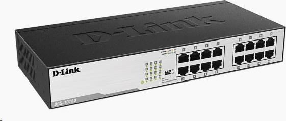 D-Link DGS-1016D 16-portový 10/100/1000 gigabitový stolný/pozemný prepínač