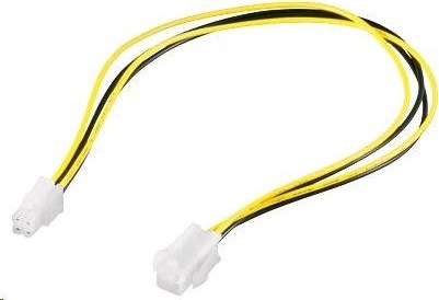 PREMIUMCORD Napájací kábel vnútorný 4pin, predĺženie 37cm (1x P4)