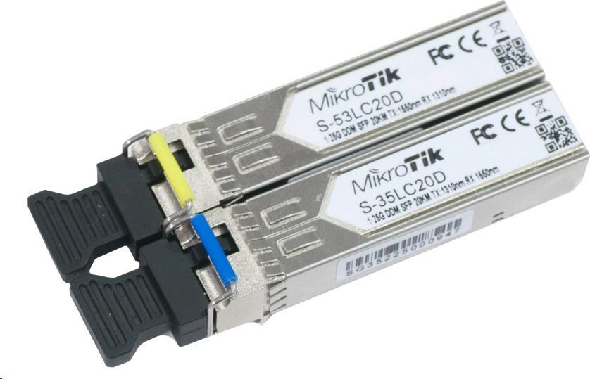 Mikrotik SFP (miniGBIC) modul S-35/53LC20D, SM, 20km, 1.25G