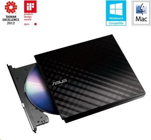 ASUS DVD Writer SDRW-08D2S-U LITE/BLACK, externá štíhla DVD-RW, čierna, USB