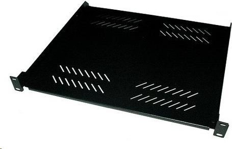 XtendLan Polica s perforáciou 19", 1U/400 mm, nosnosť 25 kg, čierna