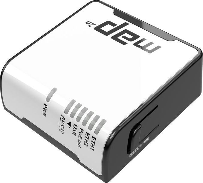 MikroTik RouterBOARD mAP, 650MHz CPU, 64MB RAM, 2xLAN, 2.4GHz Wi-Fi, 802.11b/g/n, PoE in, vrátane Licencia L4