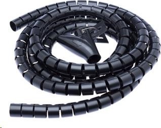 CONNECT IT rúrka na vedenie káblov WINDER, 2,5 m x 20 mm, čierna (organizér káblov)