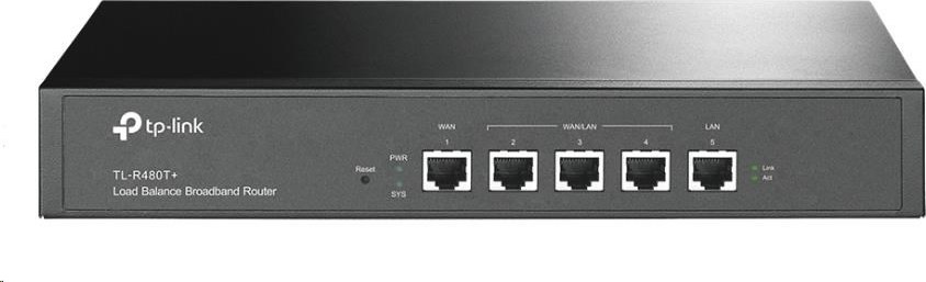 TP-Link TL-R480T+ router s rozdělováním zátěže (1xWAN,1xLAN,3xWAN/LAN)