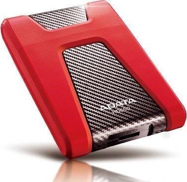 A-Data Externý pevný disk ADATA 2TB 2,5" USB 3.1 DashDrive Durable HD650, červený (gumový, odolný voči nárazom)