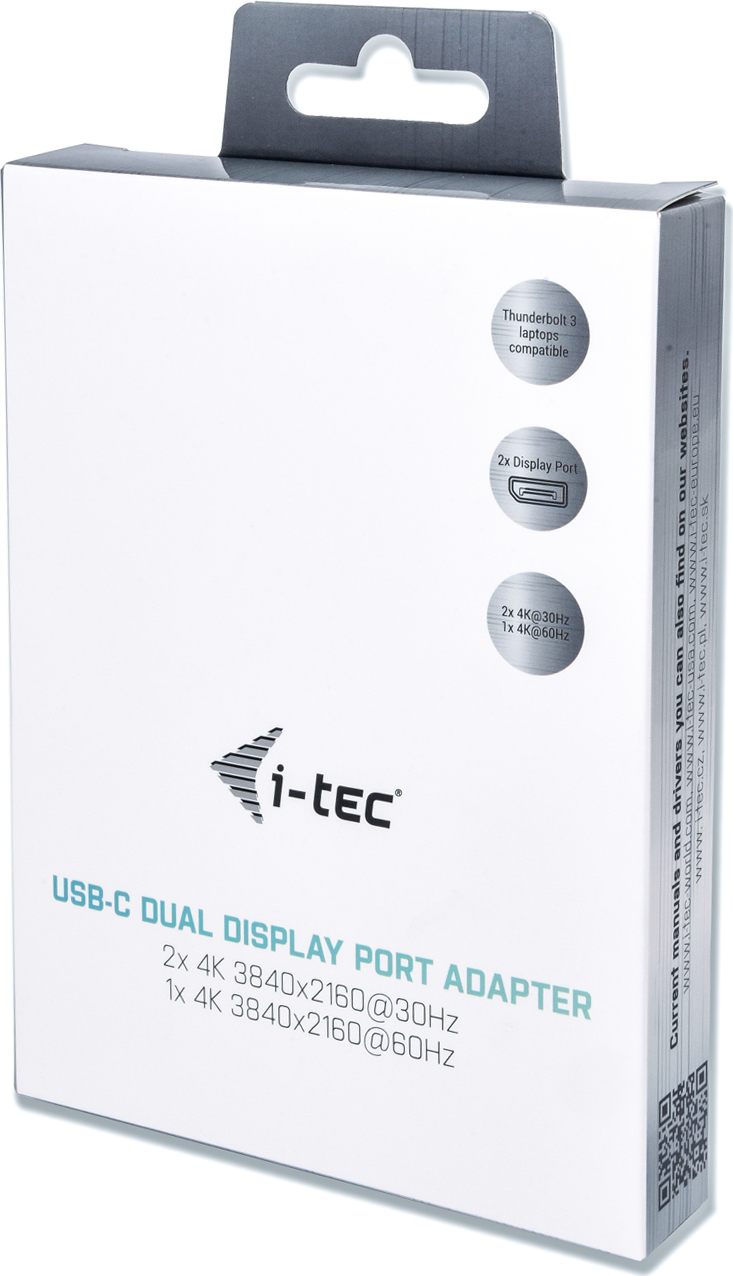 i-tec adaptér iTec USB-C na duálny Display Port