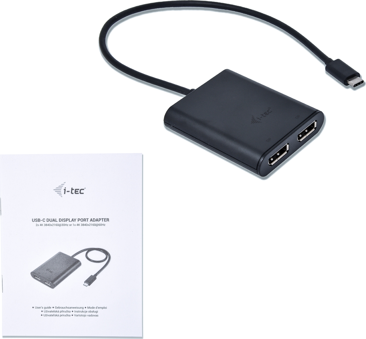 i-tec adaptér iTec USB-C na duálny Display Port